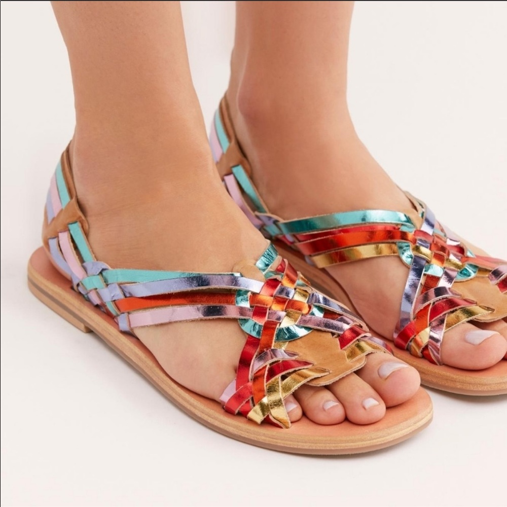Free People San Juan Hurache Rainbow Sandals New11